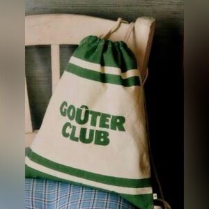 Petite Sezane Recycled Cotton Drawstring Bag, New